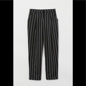 H&M Black and white stripe dress pants